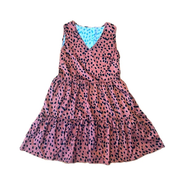 Dalmatian Print Ruffle Hem Smock Dress - Picture 4 of 5